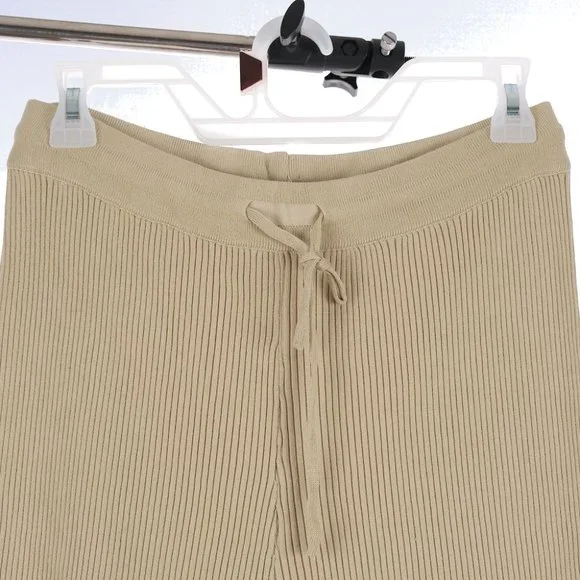 Cider Light Green Beige Ribbed Pants Women's Large - Picture 4 of 7